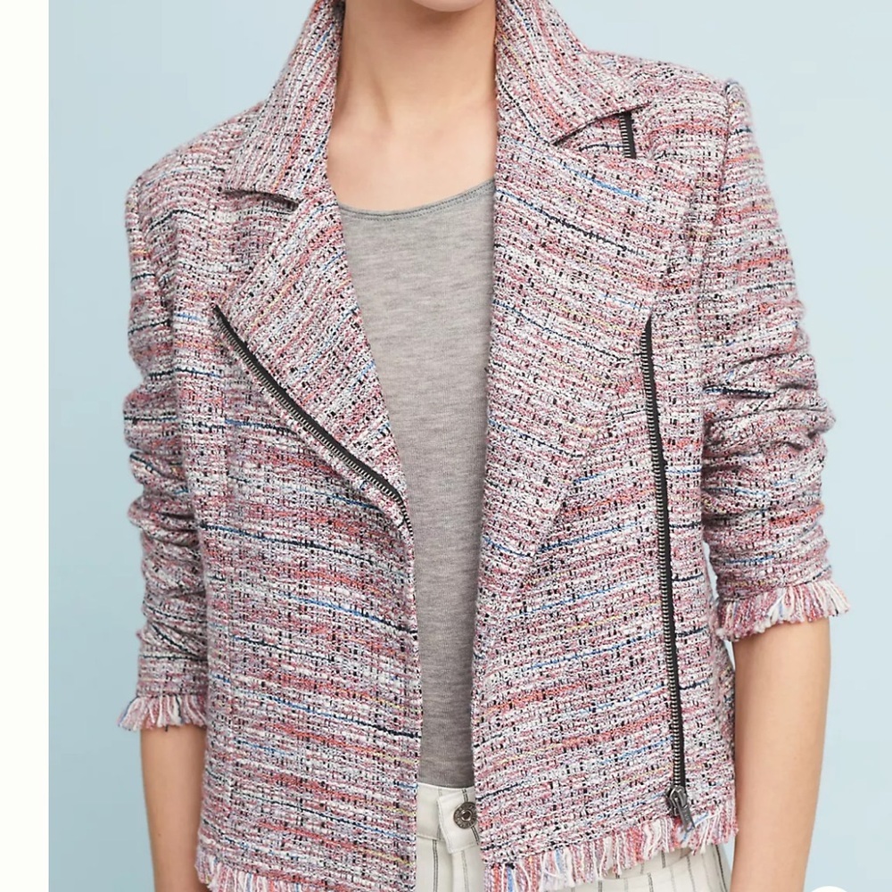 Cupcakes & Cashmere Canter Tweed Moto Jacket